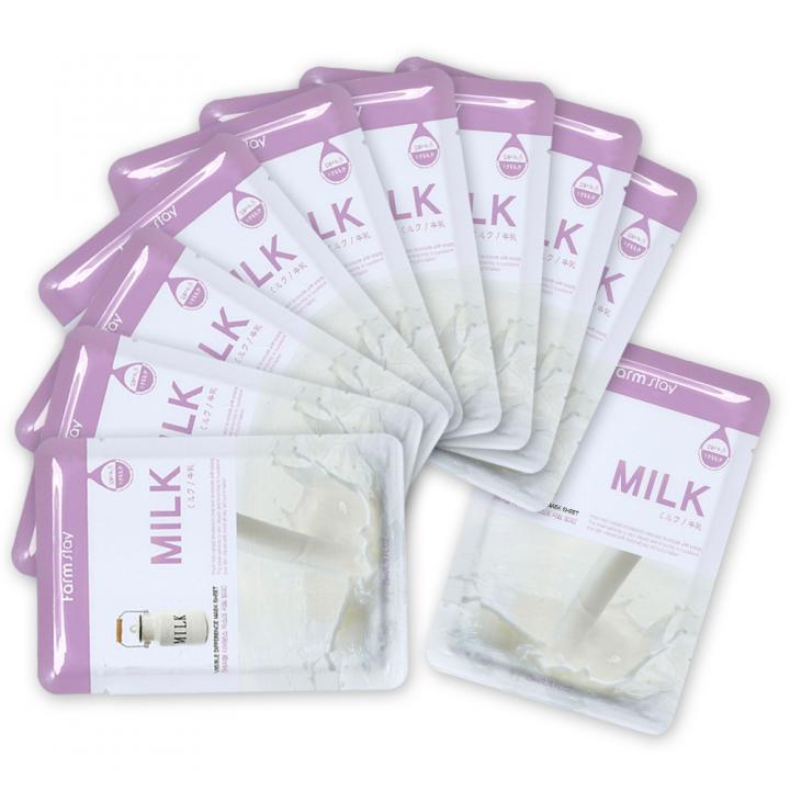 Набор тканевых масок с молочными протеинами от FarmStay 10 шт