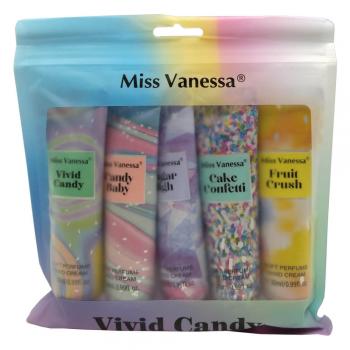 Набор парфюмированных кремов для рук 5в1 Miss Vanessa