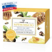 Крем-мыло с маслом ши, медом и маточным молочком