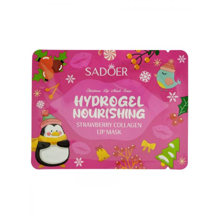 Гидрогелевая маска для губ SADOER с клубникой и коллагеном