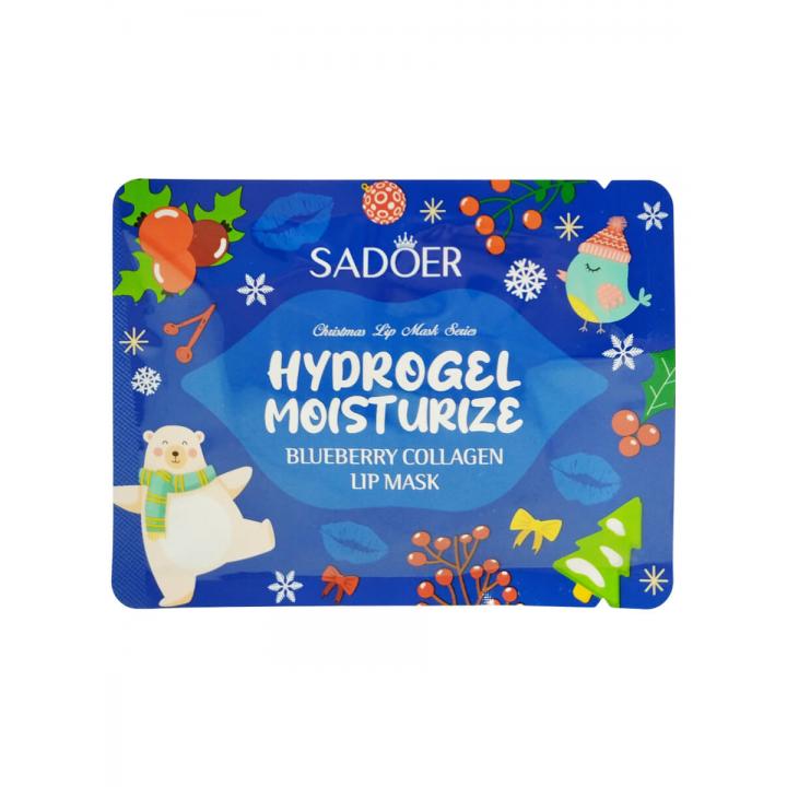 Гидрогелевая маска для губ SADOER с черникой и коллагеном