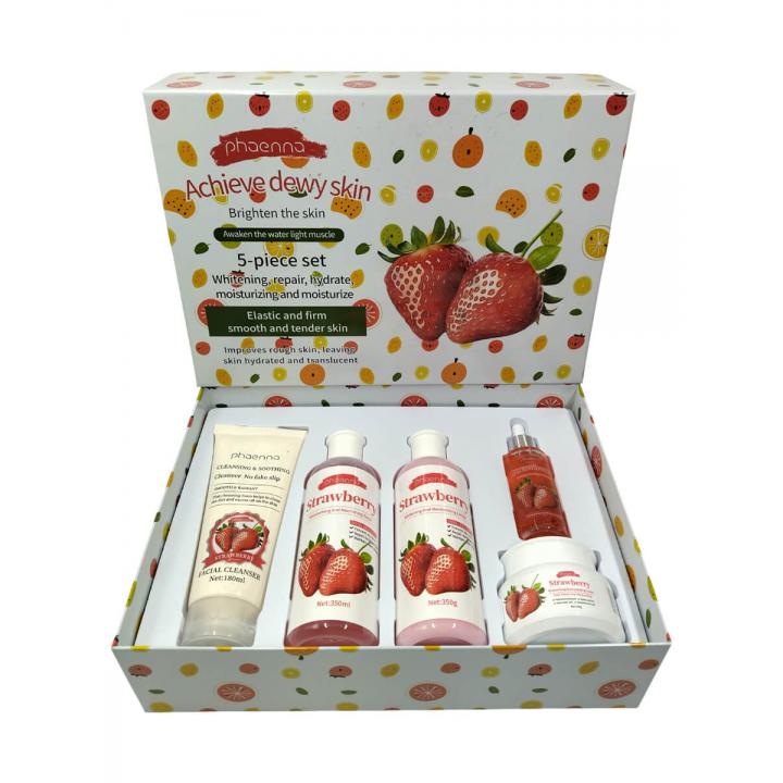Подарочный набор косметики Phaenna 5в1 Клубника