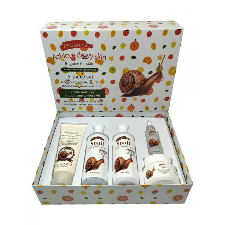 Подарочный набор косметики Phaenna 5в1 Муцин улитки