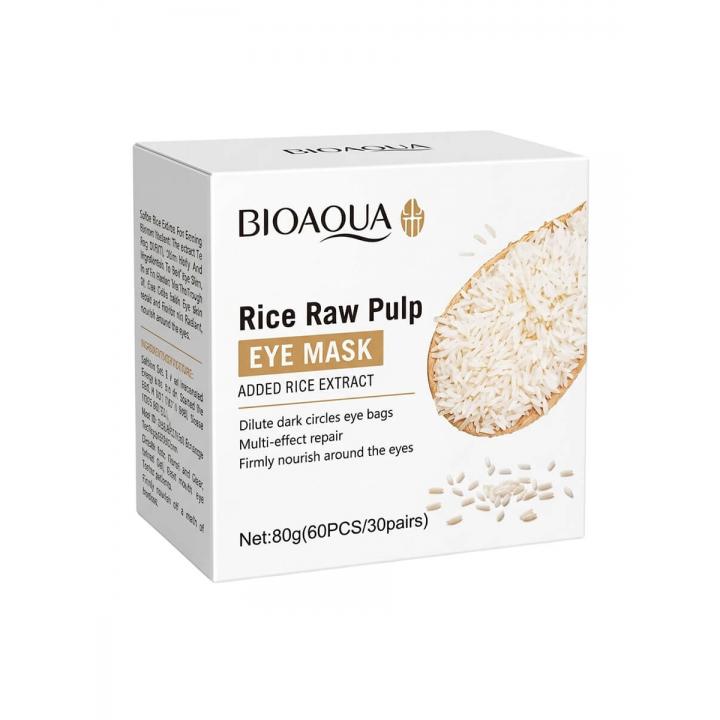 Гидрогелевые патчи для глаз BIOAQUA с экстрактом риса