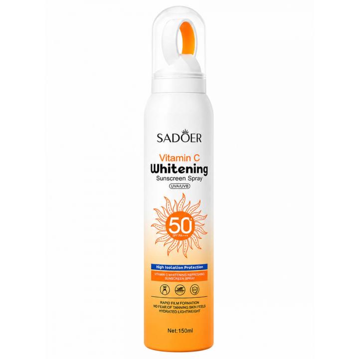 Солнцезащитный спрей SADOER с витамином C SPF 50 PA+++