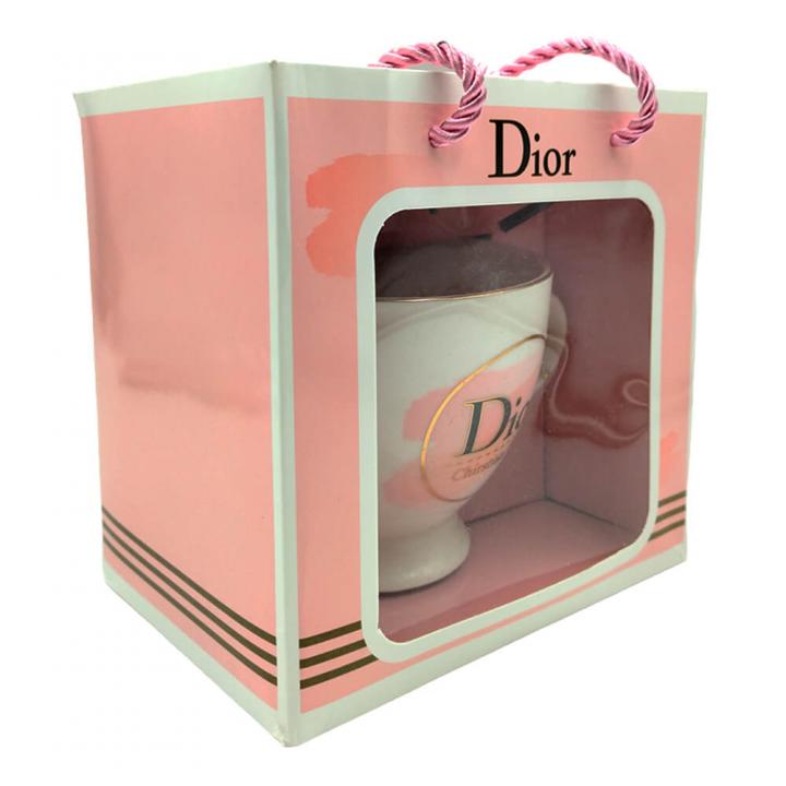 Керамическая кружка с ложкой Christian Dior